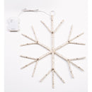 Lighted Birch Branch Snowflake Hanging Accent - White