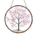 Cherry Blossom Tree Beaded Round Wall Décor