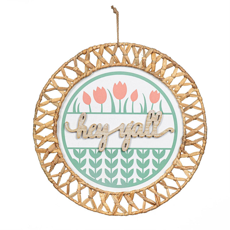 Hey Yall" Round Wall D√©cor, 18"