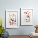 Mushroom Wall Décor with Frame, Set of 2, 12" L x 16" H