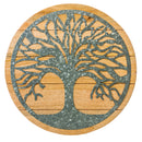 Round Tree of Life Wood and Metal Wall Decor,6awd105