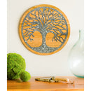 Round Tree of Life Wood and Metal Wall Decor,6awd105
