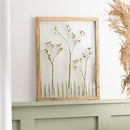 Dried Floral Glass Framed Wall Décor, 13"Lx16"H