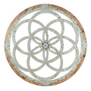 Galvanized Metal and Wood Medallion Wall Decor,6awd615