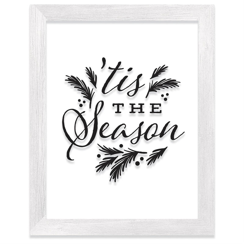 Wood Framed D√©cor, Set of 3 "Happy Holidays" "Let Your Heart Be Light" "Tis the Season"