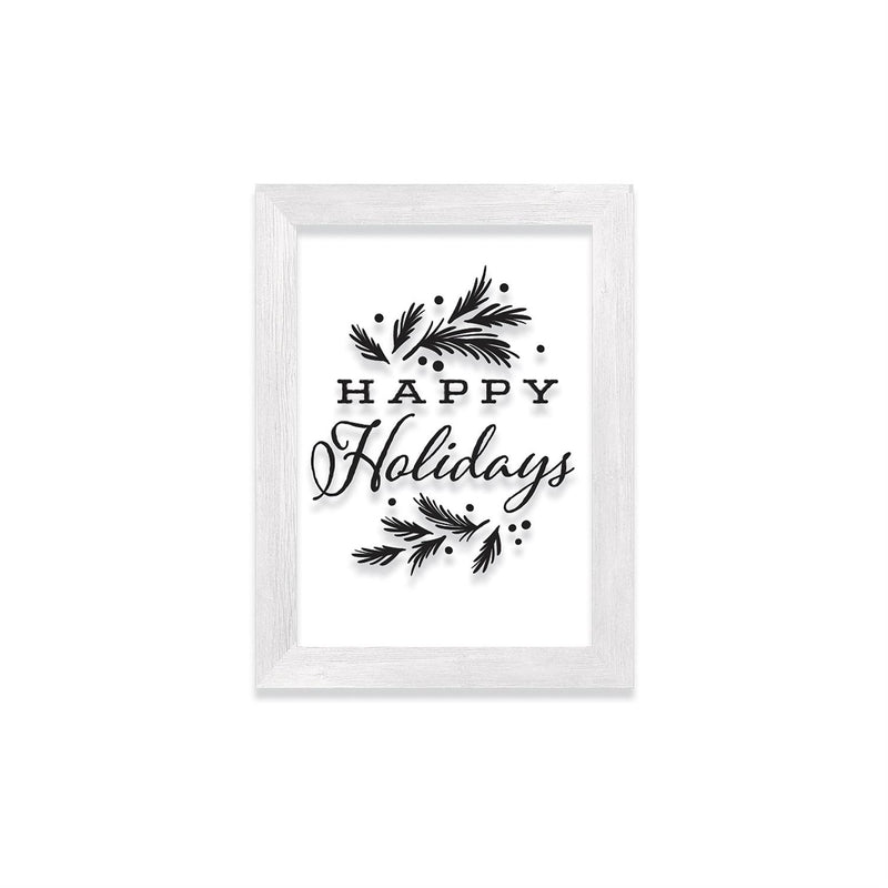 Wood Framed D√©cor, Set of 3 "Happy Holidays" "Let Your Heart Be Light" "Tis the Season"