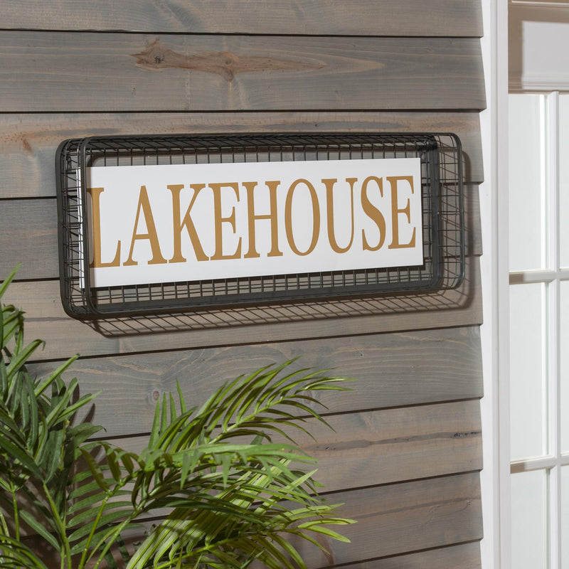 Outdoor Metal Lakehouse Sign