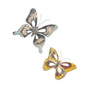 Blue and Yellow Butterfly Wall Décor, Set of 2