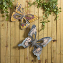 Blue and Yellow Butterfly Wall Décor, Set of 2