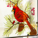Winter Cardinal Stained Glass Wall Art