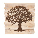 Metal Tree on the wood board Wall Décor