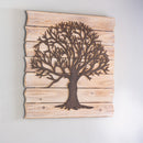 Metal Tree on the wood board Wall Décor