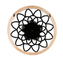 24" Geometric and Floral Metal and Wood Wall Décor