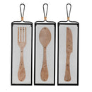 Decorative Cutlery Wood and Metal Wall Décor Set/3