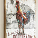 24" x 24" Wood and Metal Rooster Wall Art