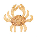 17"L x 17"H Metal and Natural Fiber Wall Décor, Crabs, Set of 2