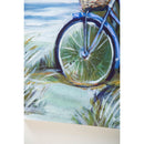 24" H x 24" L Textured Canvas, Coastal Shore with Bike