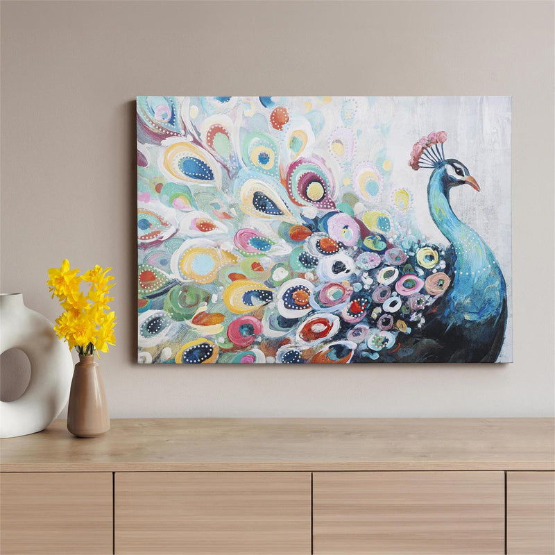 Canvas Wall D√©cor, Peacock, 28" L x 20" H