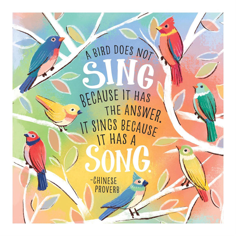 Whimsy Nature Bird Canvas Wall D√©cor, 10" H x 10" L