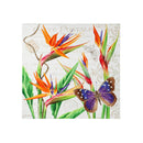 24" H x 24" L Outdoor Canvas, Butterfly and Bird of Paradise