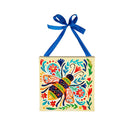 8" H x 8" L Mini Canvas with Ribbon, Folk Critters