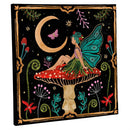 14" H x 14" L Outdoor Canvas, Fairy Sitting on Mushroom