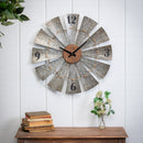 21" Metal and Wood Vintage Windmill Clock,6cl114a