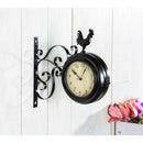 Petal & Plow Outdoor Wall D√©cor, Clock, Metal, Rooster