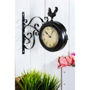 Petal & Plow Outdoor Wall D√©cor, Clock, Metal, Rooster