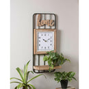 13" x 28" Home Wall Clock and Shelf