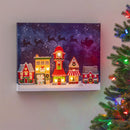 20" H x 16" L LED Canvas, Christmas Village