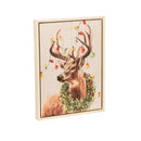 16" H x 12" L LED Christmas Canvas with White Frame