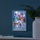 North Pole Express Wall Decor, LED Canvas with White Frame, Holiday Scenes, 16" L x 12" H, Asst of 3