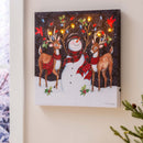 LED Snowman & Reindeer Canvas 20"W x 20"H