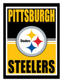 15.5"L x 11.5"H Medium Metal Wall Sign, Pittsburgh Steelers,6m3824usm