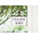 Outdoor Metal Hanging Sign, Welcome to Our Barn