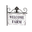 Outdoor Metal Hanging Sign, Welcome to Our Farm