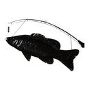 Metal Trout with Fishing Rod Wall Decor
