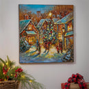 24" H x 24" L Christmas Village Metal Wall Décor