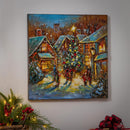 24" H x 24" L Christmas Village Metal Wall Décor