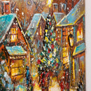 24" H x 24" L Christmas Village Metal Wall Décor
