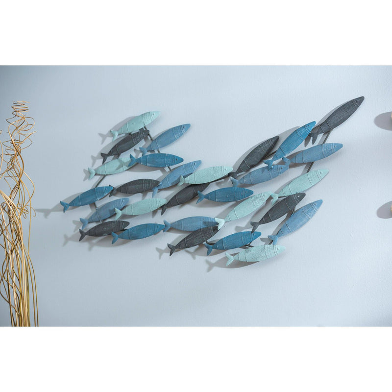 School of Fish Metal Wall Decor,6m682