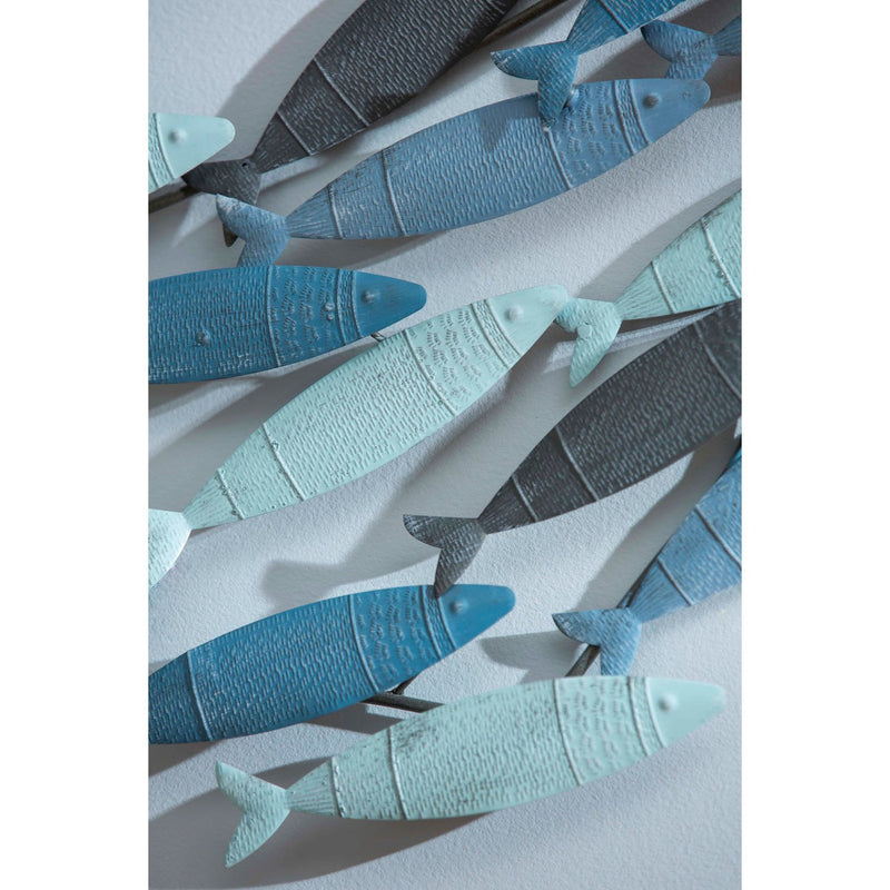 School of Fish Metal Wall Decor,6m682