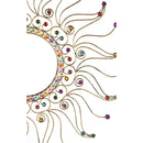 Evergreen Garden Accents,Colorful Beaded Metal Sunburst Outdoor Wall Decor,24.41x24.41x0.63 Inches