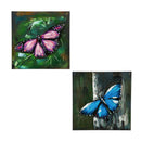 16" x 16" Metal Butterfly Wall Art / Set of 2