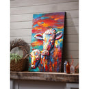 24" x 36" Metal Colorful Cows Wall Art