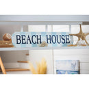 Bl/Wht Checked Beach House Sign