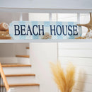 Bl/Wht Checked Beach House Sign