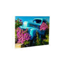 20"x16" Blue Car Photography on Metal Wall Art