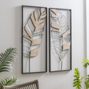 16"L x 35"H Metal Wall Décor, Palm Leaves, 2 Assort